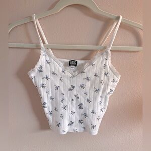 BDG White and Blue Floral Camisole